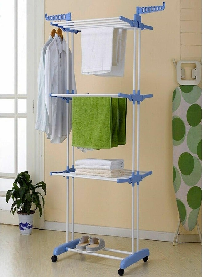 Rainbow Drywell Premium 2 Pole 3-Layer Clothes Stand Drying Rack Clothes Airer Stand Suitable for Balcony Passage Terrace or Indoors - Image 4